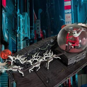 Nightmare Before Christmas detailed Snow-globe with skeleton reindeer. 💀